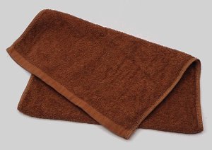 画像2: 業務用フェイスタオル スレン染 260匁 34×85cm 12枚入り ブラウン (2)