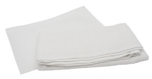 画像3: フェイスタオル 140匁 白 無地 透明袋 テープ留め 10枚入り (3)