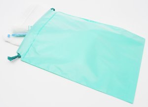 画像2: 館内用巾着袋 小 W18×H250 グリーン 500枚入り (2)