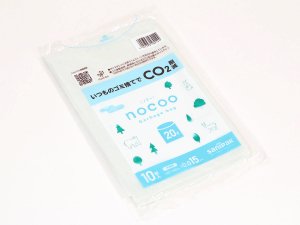 画像2: 日本サニパック nocoo 20L 52×60cm 半透明 10枚入り  0.015mm 10冊セット (2)