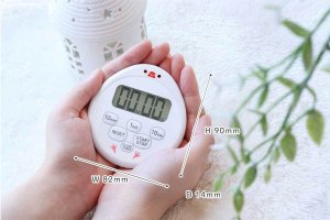 画像3: ドリテック 水浴びもできちゃうかわいい文鳥モチーフ 時計付防水タイマー ベージュ  (3)