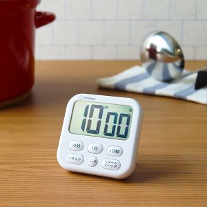 画像2: 大きくはっきり見える 大画面タイマー「シャボン6」 ホワイト (2)