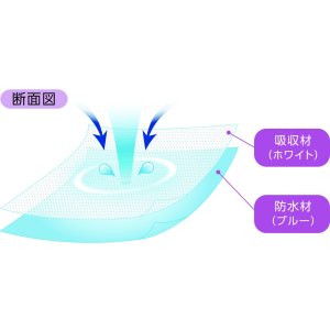 画像3: 吸水防水シーツ メディシーツ ロール 100210 100cm×100m ブルー 1ロール (3)