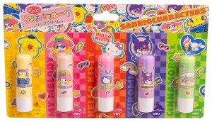 画像1: サンリオ　ギュッと潤うフルーツクリーム　3.5ｇ×５本　マンゴー　ピーチ、アップル、ブルーベリー、マスカットの香り　お土産に最適。 (1)