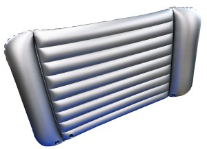 画像3: モナミ業務用ニューエアーマットPro 9本山両枕 WW シルバー サイズ約110×205cm   10枚セット 代引き不可 (3)