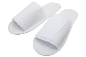 画像1: 衛生的な個包装　フジ　不燃布スリッパ　白　フリーサイズ　400足入り (1)